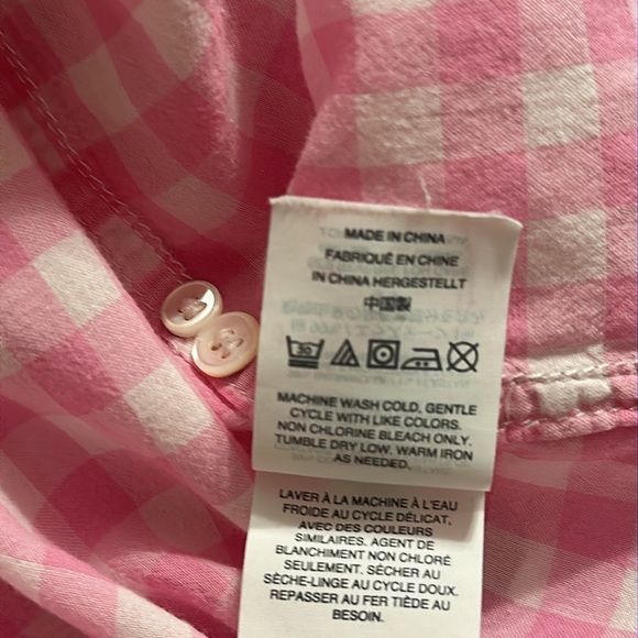 J. Crew Womens Pink Gingham Boy Fit Button Down Shirt Sz 10 Preppy Academia - Picture 7 of 7